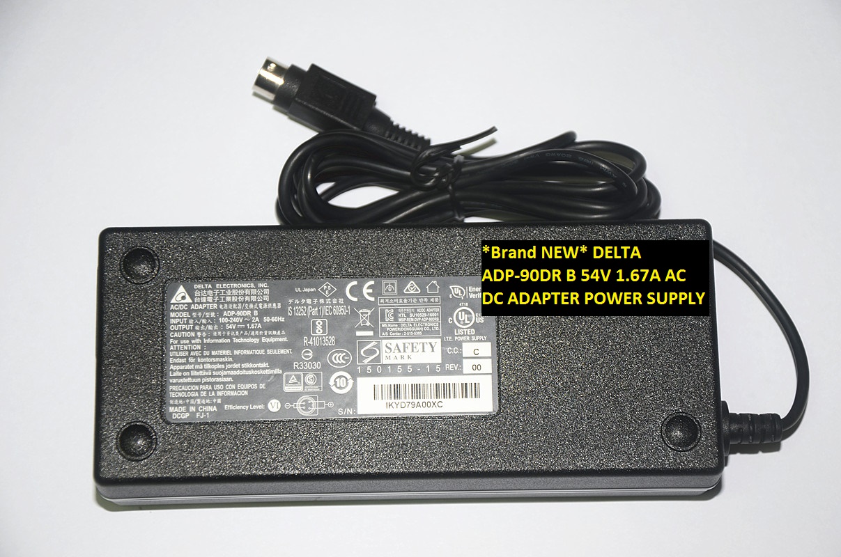 *Brand NEW* DELTA ADP-90DR B 54V 1.67A AC DC ADAPTER POWER SUPPLY